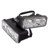 Дневные ходовые огни LED 3 Линзы, алюм. корп., 87мм, 12V, 2шт