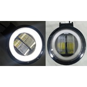 Дневные ходовые огни LED 2 круглые с LED ободком, 1шт.