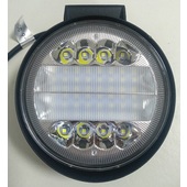 Дневные ходовые огни LED 008  круглые d110 ,  со сробоскопом 72w/6000К  2шт.