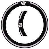 Оплетка DIAMOND Корона черный/стразы белые