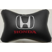 Подушка на подголовник с логотипом "HONDA", перф. эко-кожа