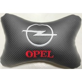 Подушка на подголовник с логотипом "OPEL", перф. эко-кожа
