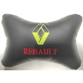 Подушка на подголовник с логотипом "RENAULT", перф. эко-кожа