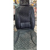 Накидки MAXIMAL LUX N-01 дутые п/к (мокрая кожа, черн/черная строчка), с закрытыми боками и спинкой