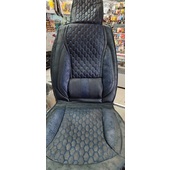 Накидки MAXIMAL LUX N-02 2 FRONT дутые (мокрая кожа, черн/син строчка), с закрытыми боками и спинкой