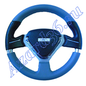 Руль спортивный  AZARD арт.4163  "СЕРДЦЕ" синий