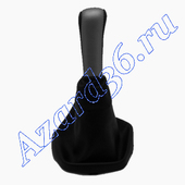 Ручка КПП ВАЗ 2110-12 с рамкой,  винил /серая/ АЗАРД