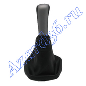 Ручка КПП ВАЗ 2110-12 с рамкой,  винил /серебро/ АЗАРД