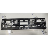 Рамка под номер РЕЛЬЕФ на защелках (VOLVO, хром)