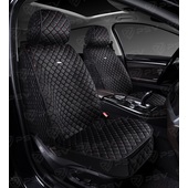 Накидки 5D PSV Velur 2 FRONT (Черный/Красная строчка), на передние сиденья, велюр