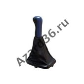 Ручка КПП ВАЗ 2110-12 с рамкой,  винил /синяя/ АЗАРД