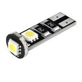 Светодиод SKYWAY T10(W5W) 12V обманка 3SMD диода CANBUS без цоколя 1-контак Белая Габариты,номер,салона min20 ST10B-3SMD-5050-CANBUS|/T10B-0350-CANBUS (46440)