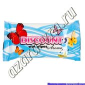 Салфетки влажные "DISCOUNT" 15 шт. (в ассорт.)