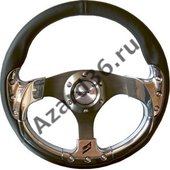Руль спортивный  AZARD арт.4156А  "БОЛТ" хром