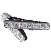 Дневные ходовые огни, LED Линзы, алюм. корп., 130мм, 12V, 2шт 702-108