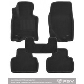 Коврики в салон PSV 3D "POWER MAT" текстиль 5 частей Черный