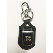 Брелок эмблема на коже с карабином Lada